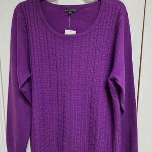 Napa Valley womens XL lightweight purple sweater new with tags